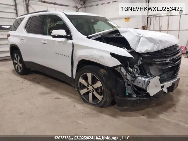 2020 Chevrolet Traverse VIN: 1GNEVHKWXLJ253422 Lot: 12038785