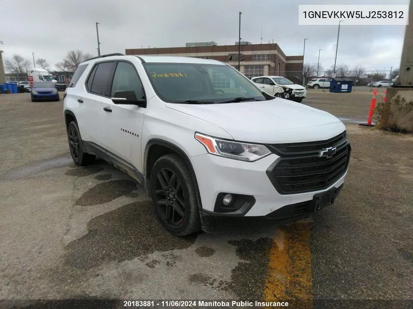 2020 Chevrolet Traverse Premier VIN: 1GNEVKKW5LJ253812 Lot: 20183881