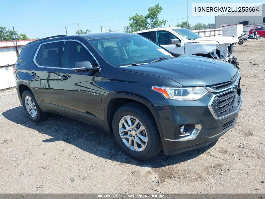 2020 Chevrolet Traverse Fwd Lt Cloth VIN: 1GNERGKW2LJ255664 Lot: 39637581