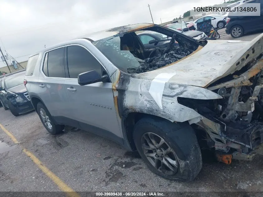 2020 Chevrolet Traverse Fwd Ls VIN: 1GNERFKW2LJ134806 Lot: 39699438