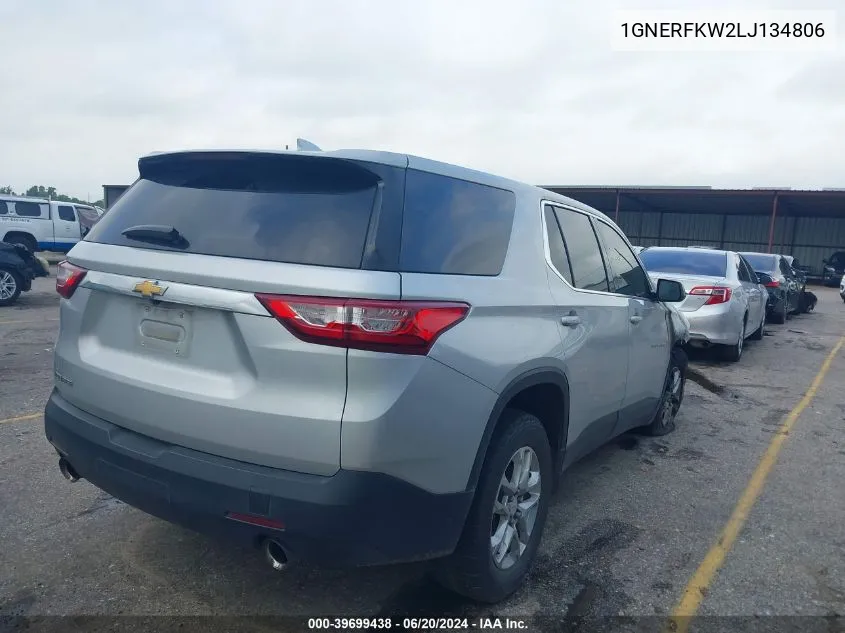 2020 Chevrolet Traverse Fwd Ls VIN: 1GNERFKW2LJ134806 Lot: 39699438