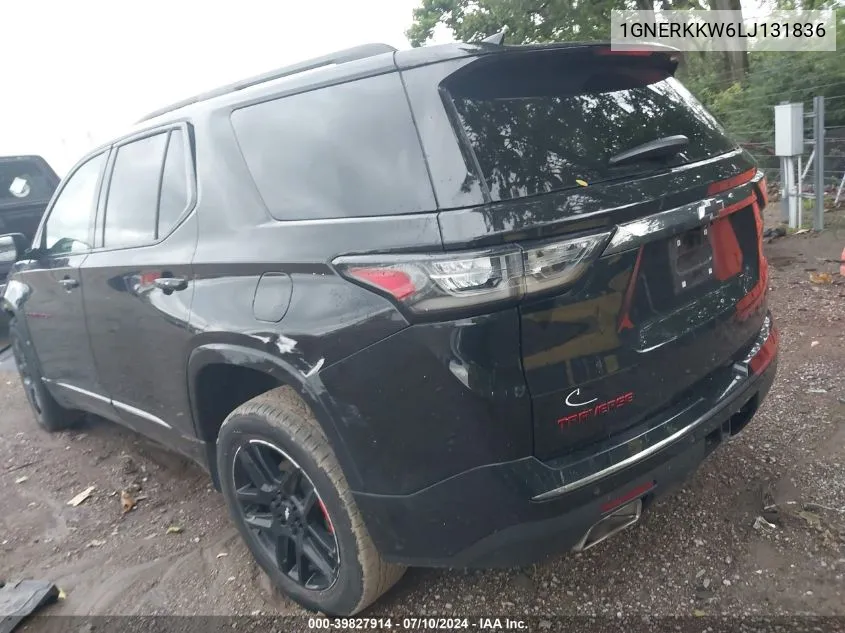 2020 Chevrolet Traverse Fwd Premier VIN: 1GNERKKW6LJ131836 Lot: 39827914