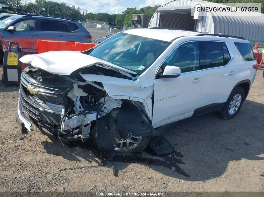 2020 Chevrolet Traverse Awd Lt Cloth VIN: 1GNEVGKW9LJ167559 Lot: 39867662