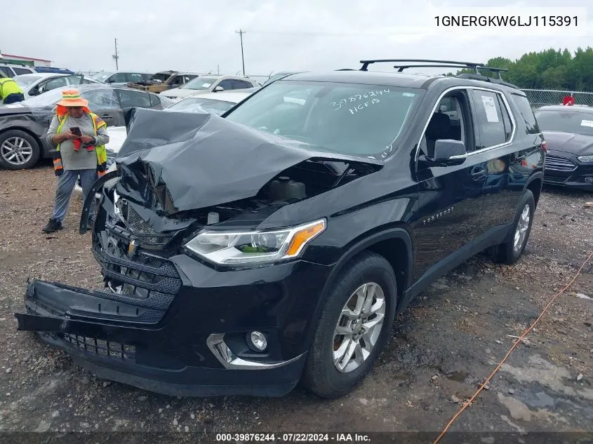 1GNERGKW6LJ115391 2020 Chevrolet Traverse Fwd Lt Cloth