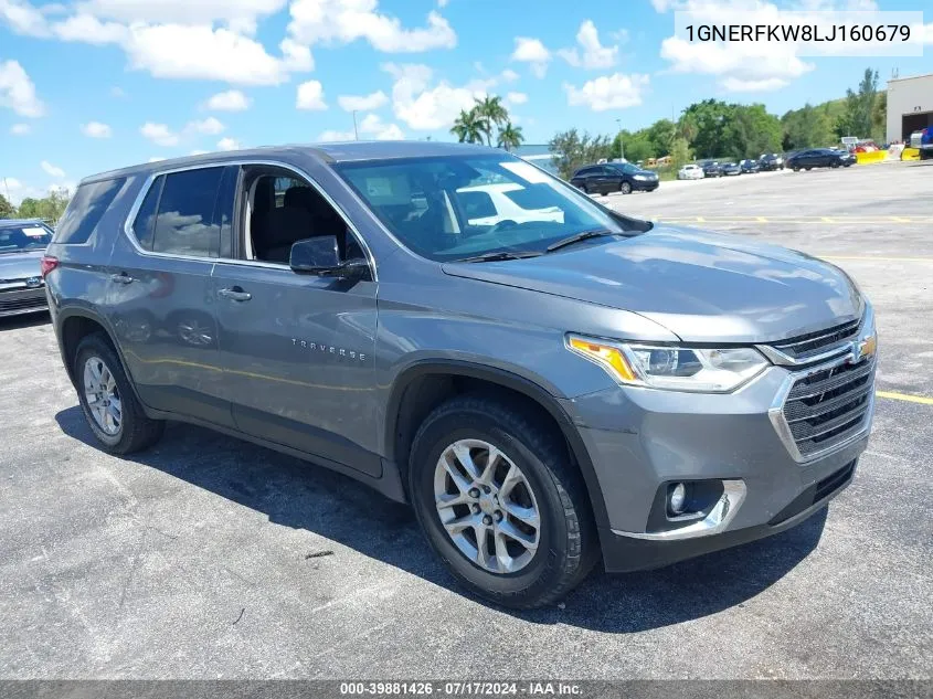 2020 Chevrolet Traverse Fwd Ls VIN: 1GNERFKW8LJ160679 Lot: 39881426