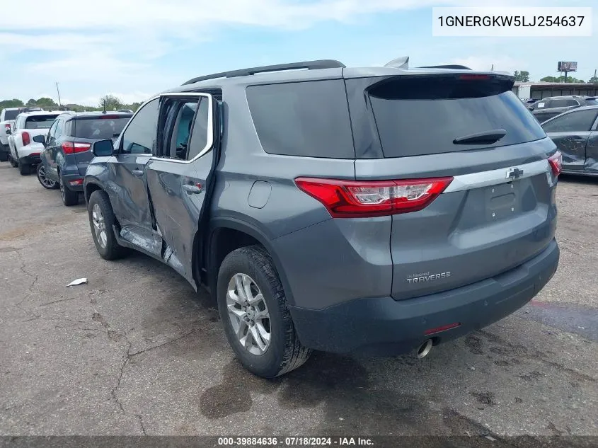 1GNERGKW5LJ254637 2020 Chevrolet Traverse Lt