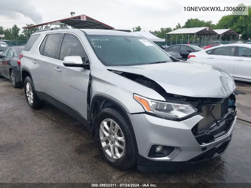 2020 Chevrolet Traverse Awd Lt Cloth VIN: 1GNEVGKWXLJ306307 Lot: 39932311