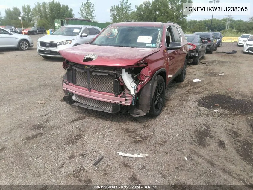 1GNEVHKW3LJ238065 2020 Chevrolet Traverse Awd Lt Leather