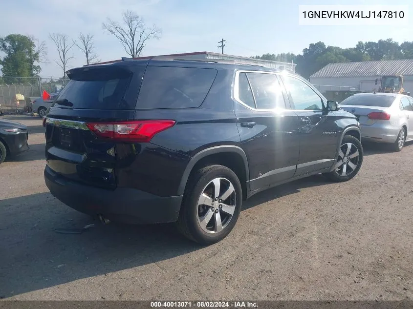 2020 Chevrolet Traverse Awd Lt Leather VIN: 1GNEVHKW4LJ147810 Lot: 40013071