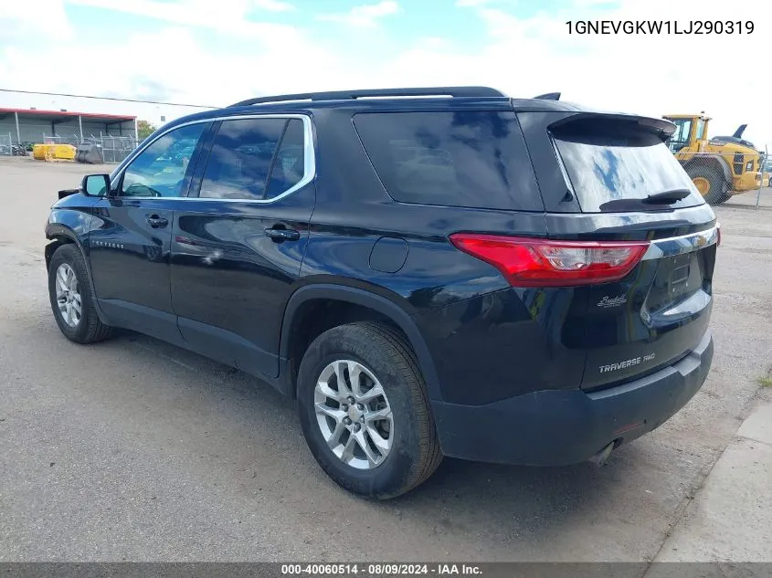 2020 Chevrolet Traverse Awd Lt Cloth VIN: 1GNEVGKW1LJ290319 Lot: 40060514