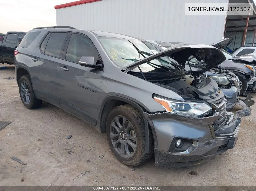 2020 Chevrolet Traverse Fwd Rs VIN: 1GNERJKW5LJ122507 Lot: 40077127