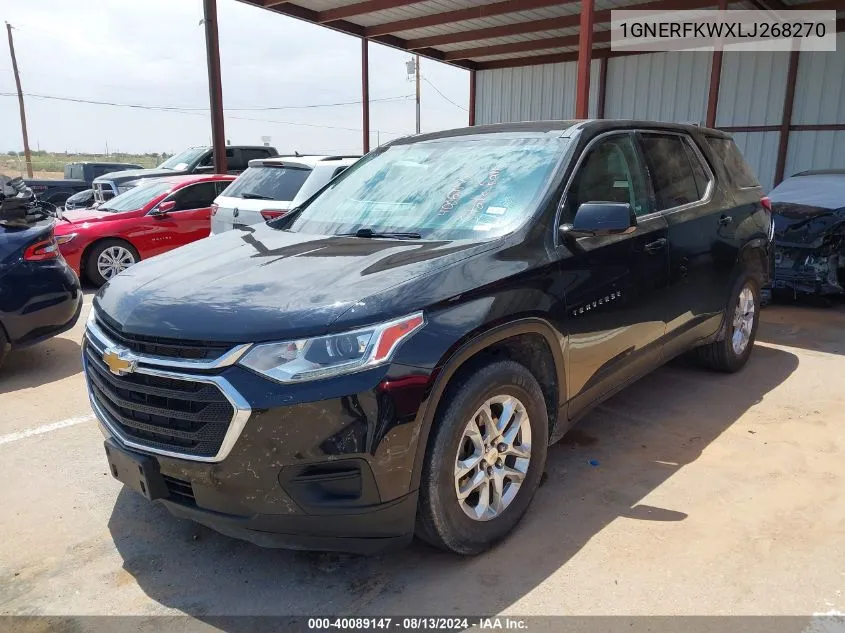 2020 Chevrolet Traverse Fwd Ls VIN: 1GNERFKWXLJ268270 Lot: 40089147