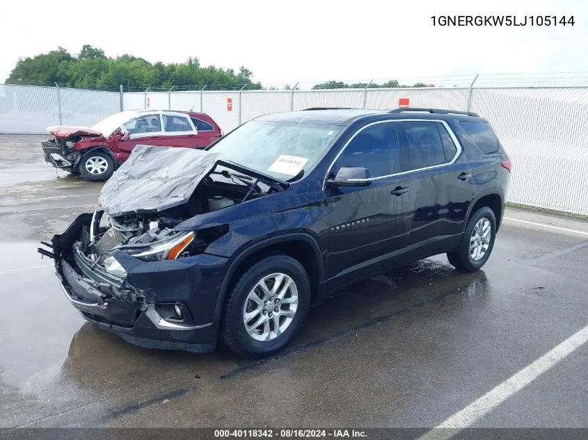 2020 Chevrolet Traverse Fwd Lt Cloth VIN: 1GNERGKW5LJ105144 Lot: 40118342