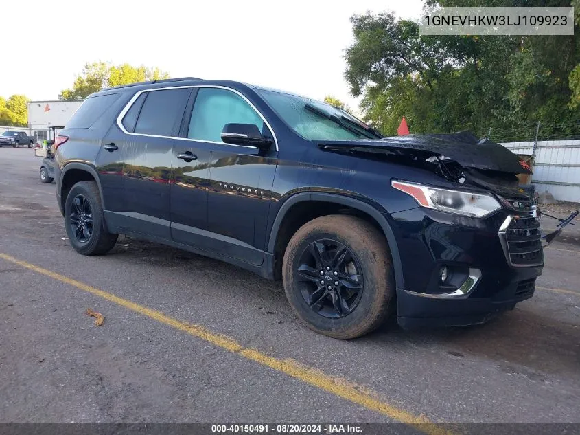 2020 Chevrolet Traverse Lt VIN: 1GNEVHKW3LJ109923 Lot: 40150491