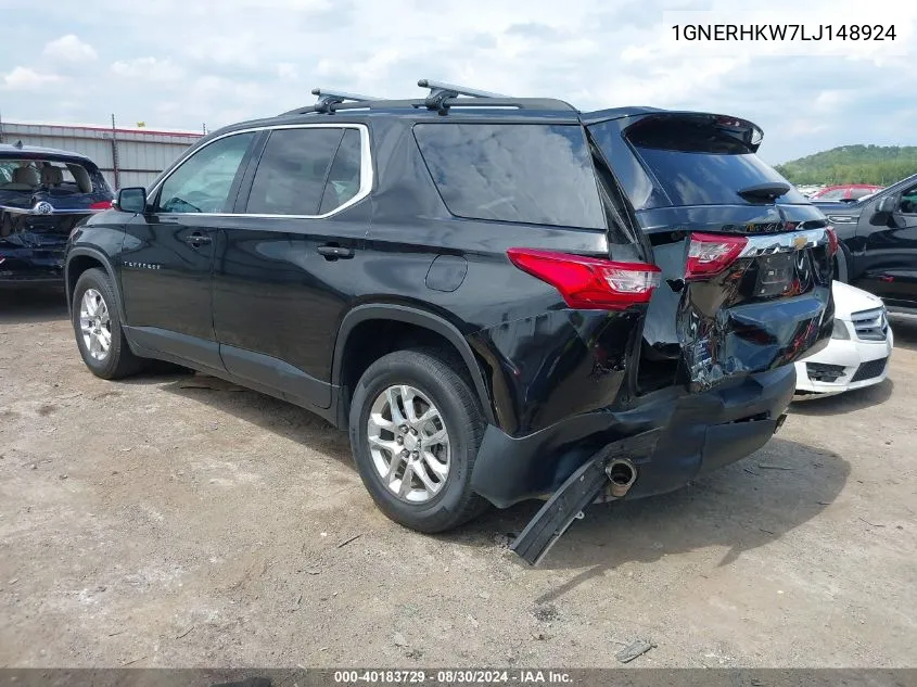 1GNERHKW7LJ148924 2020 Chevrolet Traverse Fwd Lt Leather