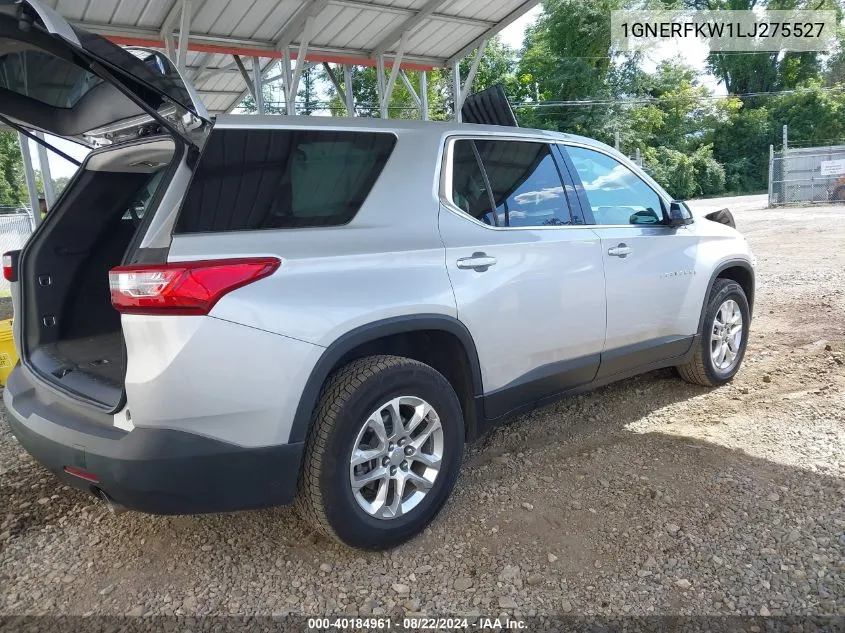 2020 Chevrolet Traverse Fwd Ls VIN: 1GNERFKW1LJ275527 Lot: 40184961