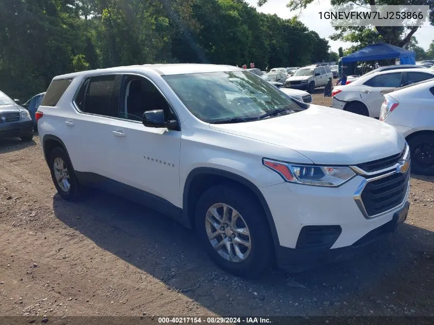 1GNEVFKW7LJ253866 2020 Chevrolet Traverse Awd Ls