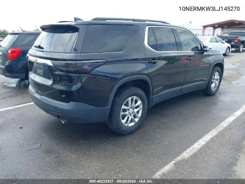 2020 Chevrolet Traverse Fwd 2Fl VIN: 1GNERMKW3LJ145270 Lot: 40222937