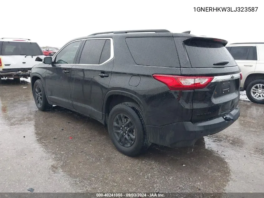 2020 Chevrolet Traverse Lt VIN: 1GNERHKW3LJ323587 Lot: 40241055