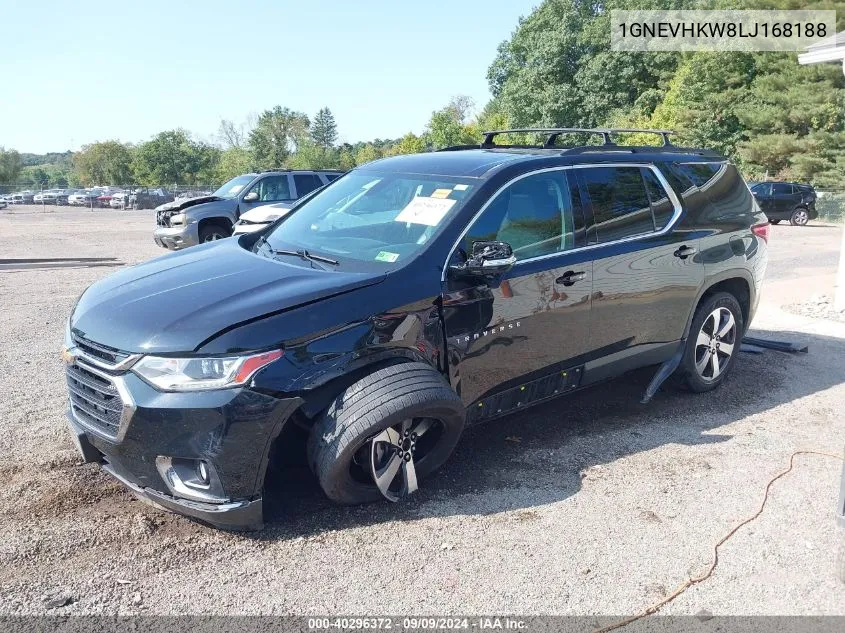 2020 Chevrolet Traverse Awd Lt Leather VIN: 1GNEVHKW8LJ168188 Lot: 40296372