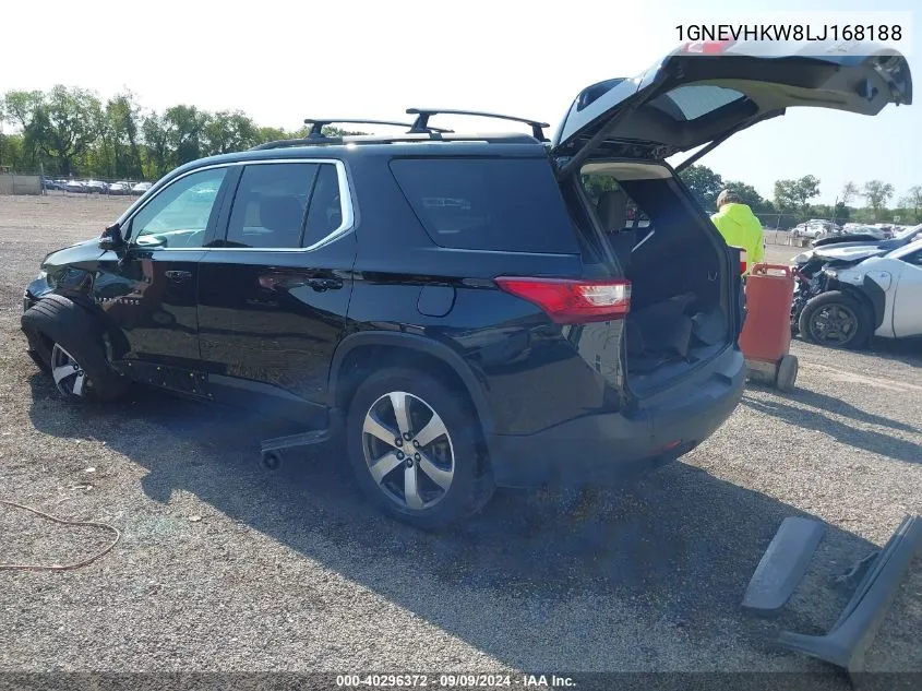 2020 Chevrolet Traverse Awd Lt Leather VIN: 1GNEVHKW8LJ168188 Lot: 40296372