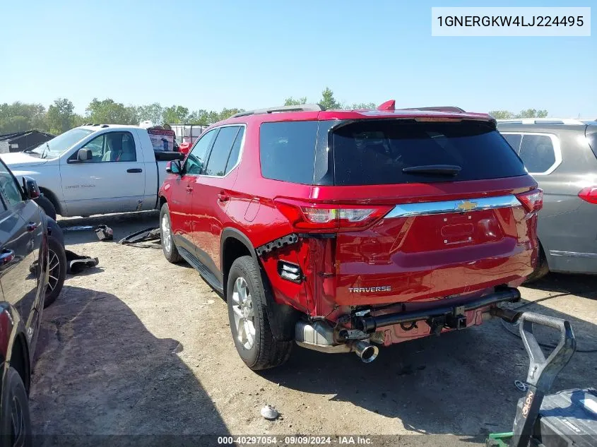 2020 Chevrolet Traverse Fwd Lt Cloth VIN: 1GNERGKW4LJ224495 Lot: 40297054