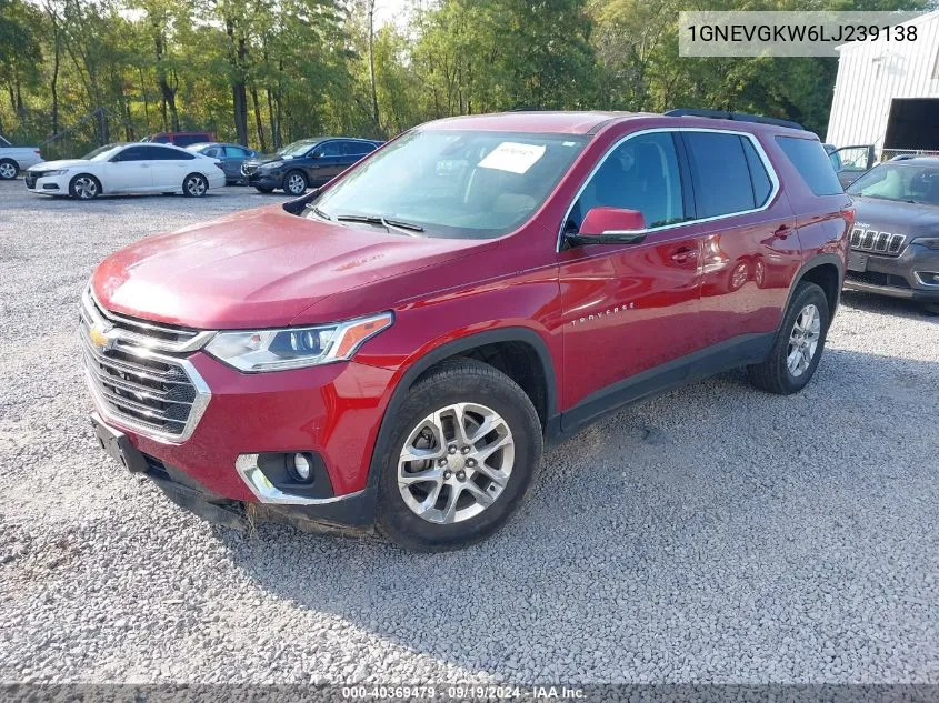 2020 Chevrolet Traverse Awd Lt Cloth VIN: 1GNEVGKW6LJ239138 Lot: 40369479