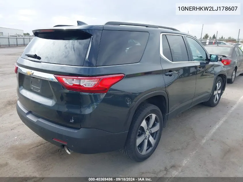 2020 Chevrolet Traverse Fwd Lt Leather VIN: 1GNERHKW2LJ178607 Lot: 40369486