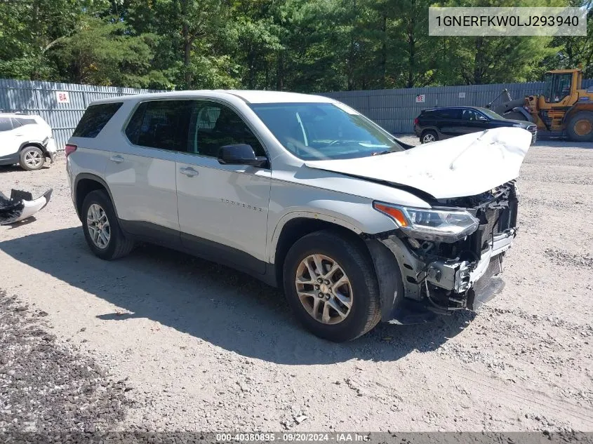 2020 Chevrolet Traverse Fwd Ls VIN: 1GNERFKW0LJ293940 Lot: 40380895