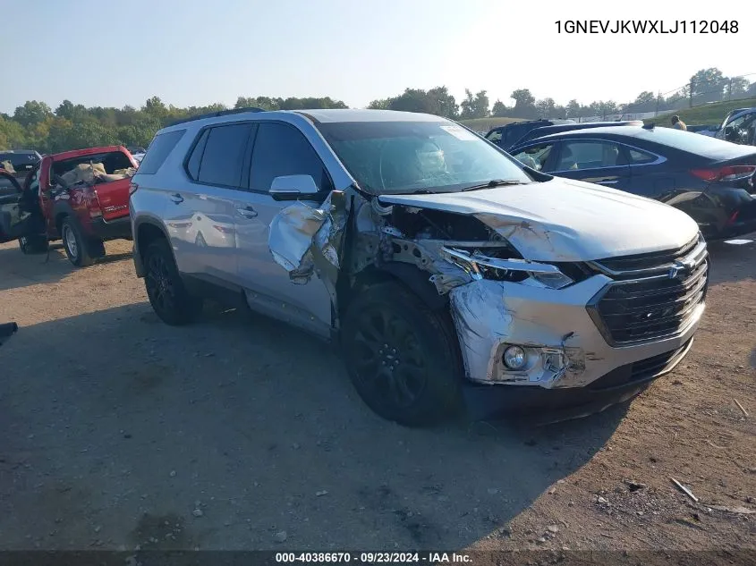 2020 Chevrolet Traverse Awd Rs VIN: 1GNEVJKWXLJ112048 Lot: 40386670