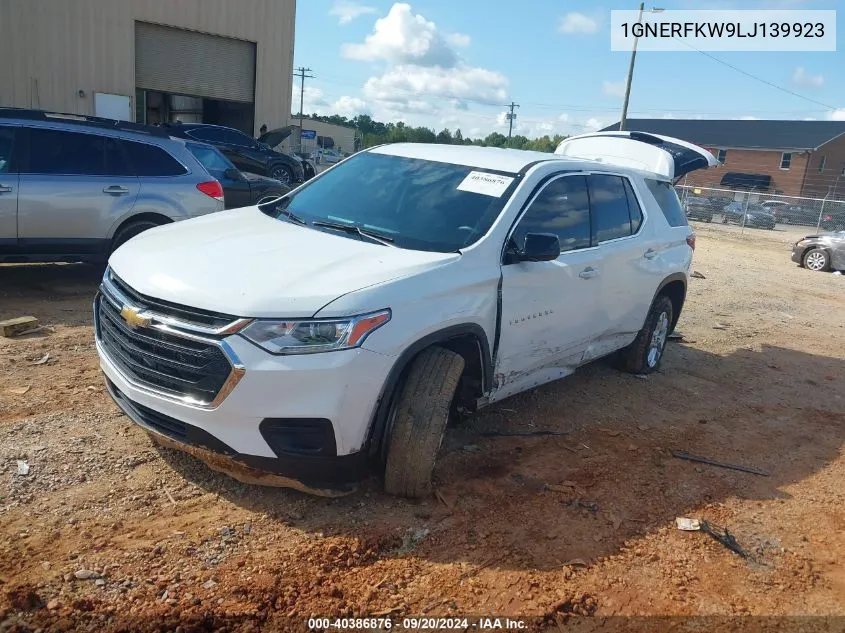 2020 Chevrolet Traverse Fwd Ls VIN: 1GNERFKW9LJ139923 Lot: 40386876