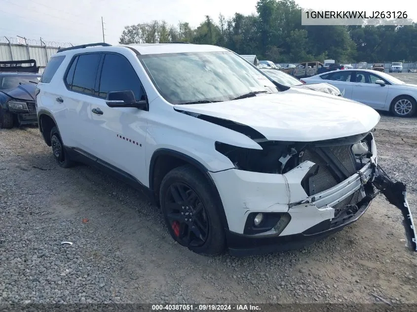 2020 Chevrolet Traverse Fwd Premier VIN: 1GNERKKWXLJ263126 Lot: 40387051