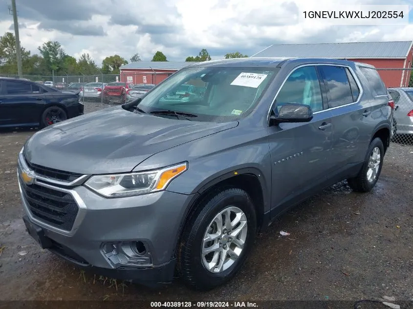 2020 Chevrolet Traverse Awd 1Fl VIN: 1GNEVLKWXLJ202554 Lot: 40389128