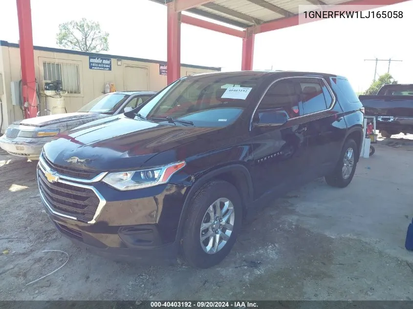 1GNERFKW1LJ165058 2020 Chevrolet Traverse Fwd Ls