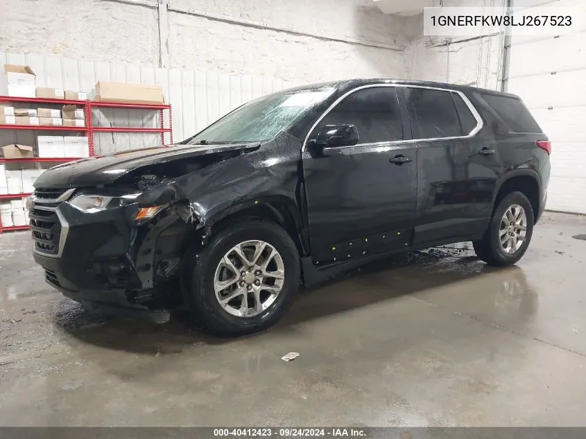 1GNERFKW8LJ267523 2020 Chevrolet Traverse Fwd Ls