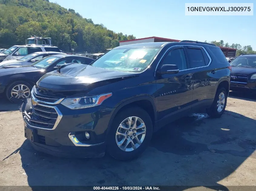 2020 Chevrolet Traverse Awd Lt Cloth VIN: 1GNEVGKWXLJ300975 Lot: 40449226