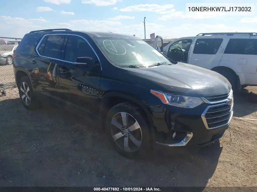 1GNERHKW7LJ173032 2020 Chevrolet Traverse Fwd Lt Leather