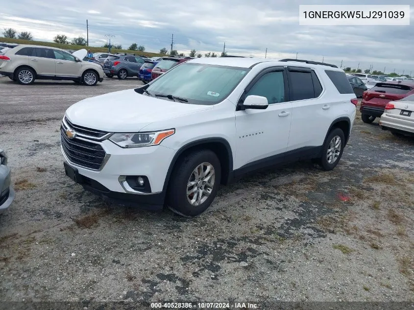 1GNERGKW5LJ291039 2020 Chevrolet Traverse Lt