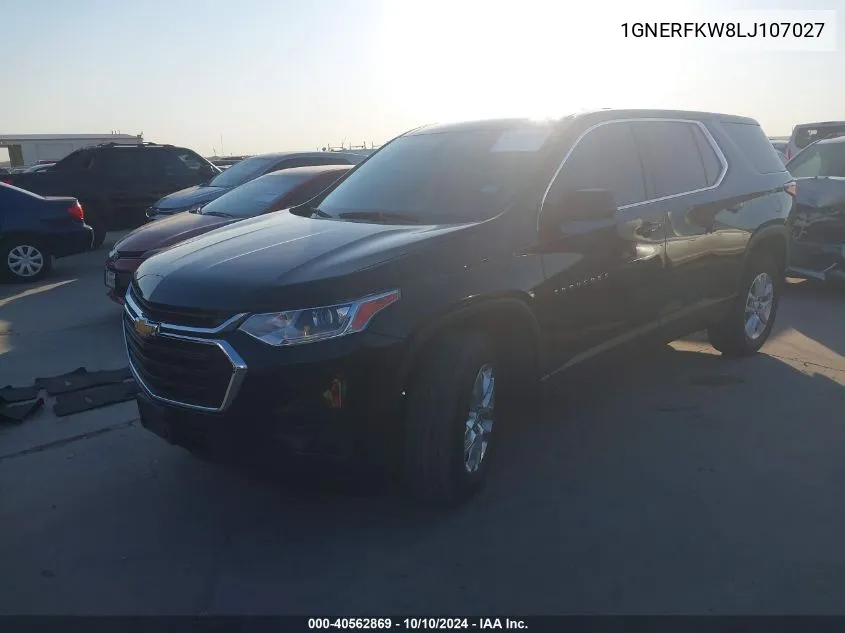 2020 Chevrolet Traverse Fwd Ls VIN: 1GNERFKW8LJ107027 Lot: 40562869