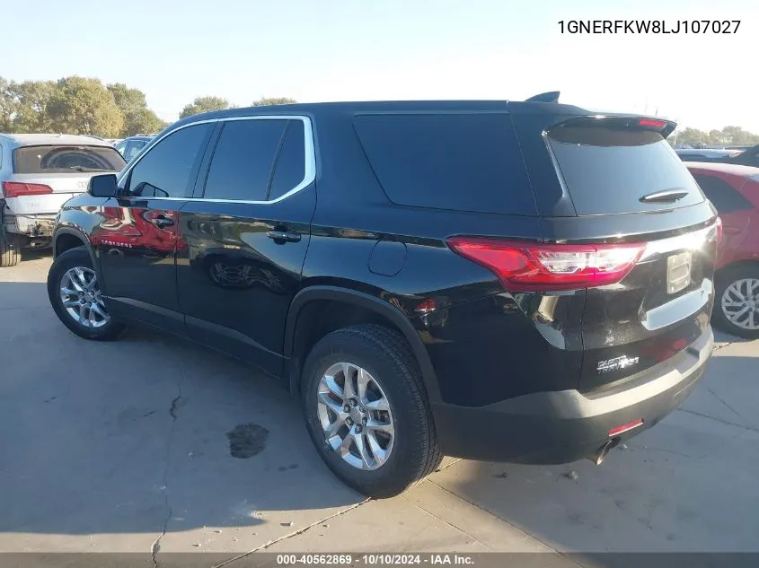 2020 Chevrolet Traverse Fwd Ls VIN: 1GNERFKW8LJ107027 Lot: 40562869