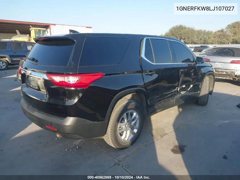 1GNERFKW8LJ107027 2020 Chevrolet Traverse Fwd Ls