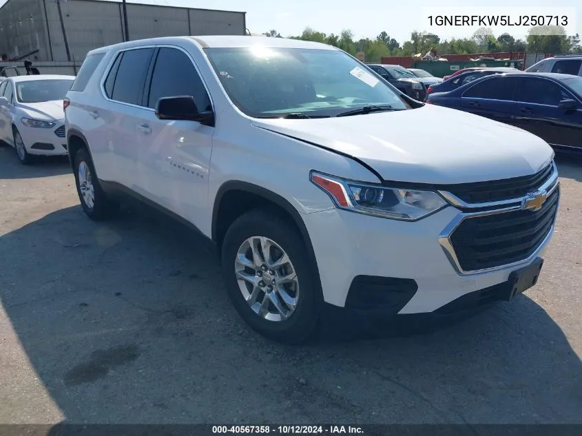 2020 Chevrolet Traverse Fwd Ls VIN: 1GNERFKW5LJ250713 Lot: 40567358