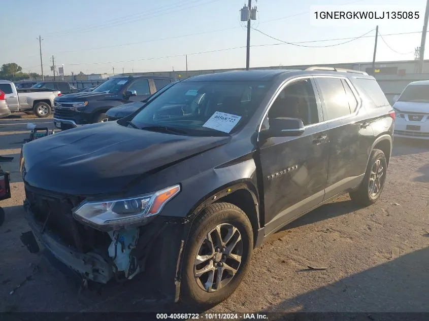 2020 Chevrolet Traverse Fwd Lt Cloth VIN: 1GNERGKW0LJ135085 Lot: 40568722