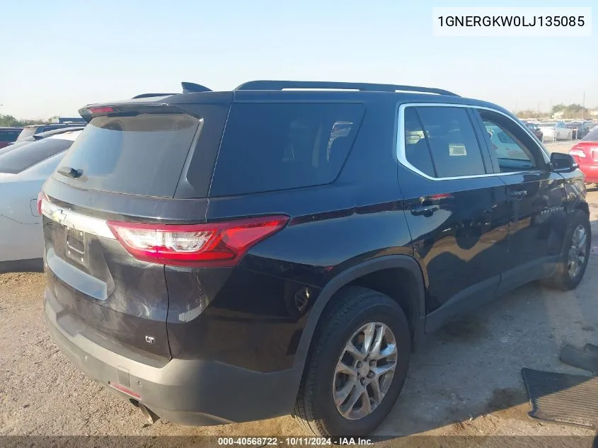 2020 Chevrolet Traverse Fwd Lt Cloth VIN: 1GNERGKW0LJ135085 Lot: 40568722