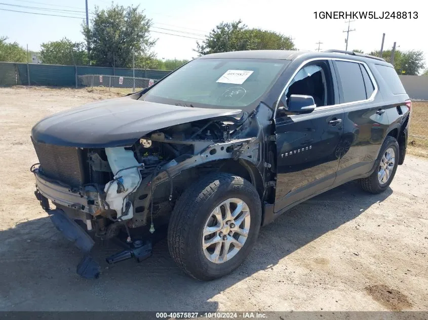 2020 Chevrolet Traverse Fwd Lt Leather VIN: 1GNERHKW5LJ248813 Lot: 40575827