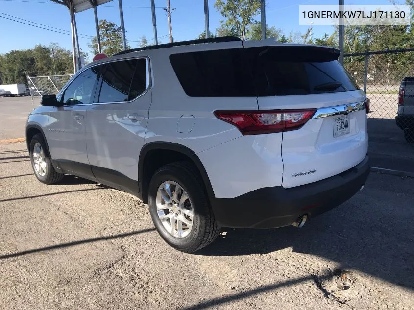 2020 Chevrolet Traverse Lt VIN: 1GNERMKW7LJ171130 Lot: 40610434