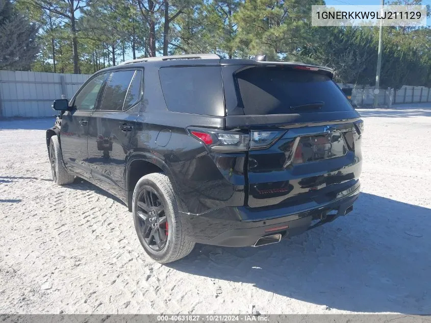 2020 Chevrolet Traverse Fwd Premier VIN: 1GNERKKW9LJ211129 Lot: 40631827