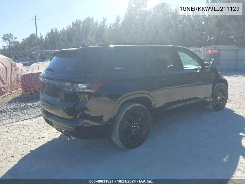 2020 Chevrolet Traverse Fwd Premier VIN: 1GNERKKW9LJ211129 Lot: 40631827