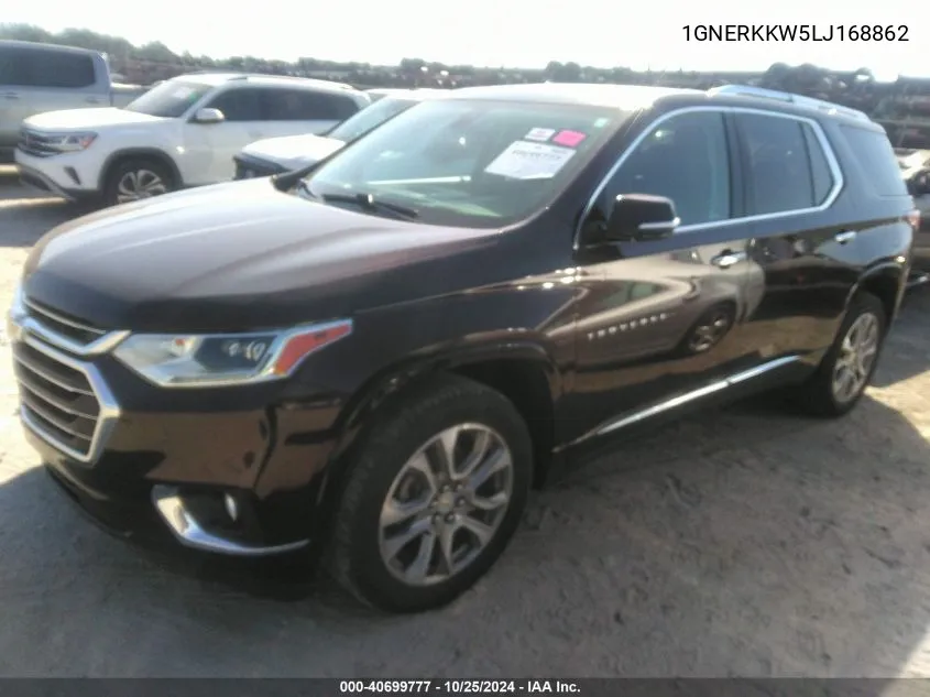 1GNERKKW5LJ168862 2020 Chevrolet Traverse Fwd Premier