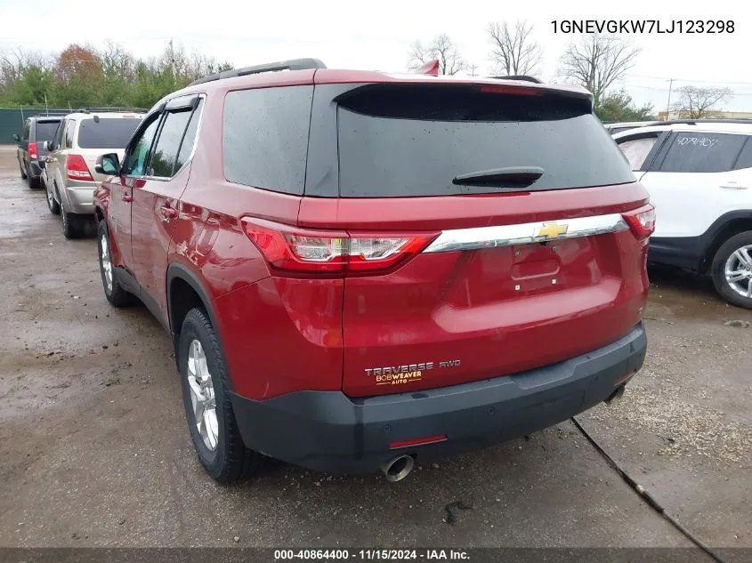 2020 Chevrolet Traverse Awd Lt Cloth VIN: 1GNEVGKW7LJ123298 Lot: 40864400